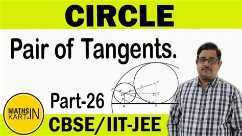 Equation Of Pair Of Tangents To Circle Part 26 Circle Class 11 Cbse Jee Maths Youtube