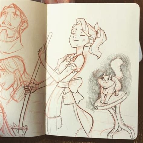 Miacat Character Design Sketches Disney Art Style Sketches