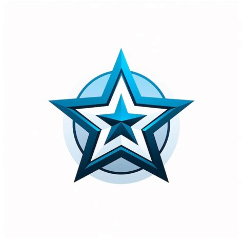 Premium Photo | Illustrated blue star logo