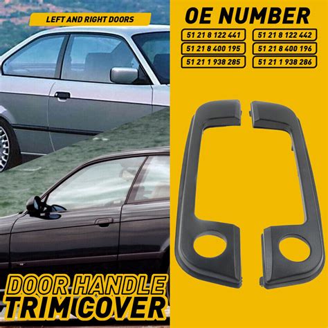 Front Lh Rh Exterior Door Handle Trim Cover For Bmw E E E Abs