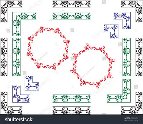 border frame center piece designs  stock vector royalty