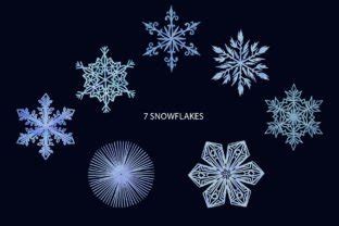 Watercolor Snowflakes Borders Clipart Graphic By Elena Dorosh Art