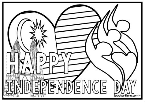 Colouring Sheets Malaysia Independence Day 2018 Malay And English Version