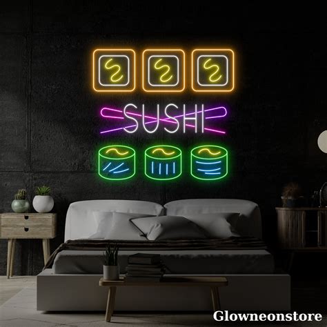 Glowneon Sushi Neon Sign Sushi Led Sign Japanese Restaurant Sign