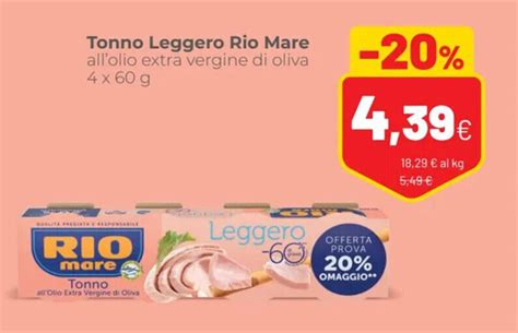 Tonno Leggero Rio Mare All Olio Extra Vergine Di Oliva X G Offerta