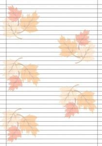 Autumn Leaves Writing Paper