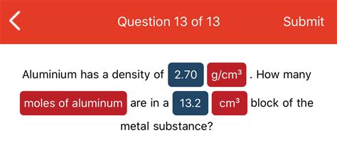 Answered Aluminium Has A Density Of 2 70 G Cm3 Bartleby