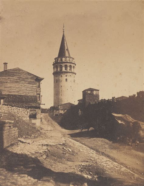 Galata Kulesi Ernest De Caranza Fotoğrafı 1854 Eski İstanbul