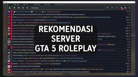 5 Rekomendasi Server GTA 5 Roleplay Di Indonesia Beserta Tips FiveM