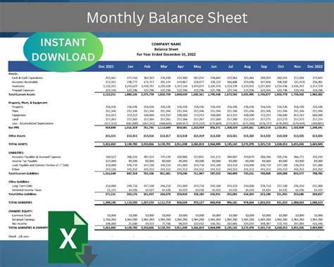 Monthly Balance Sheet Template Excel Business Templates Monthly ...