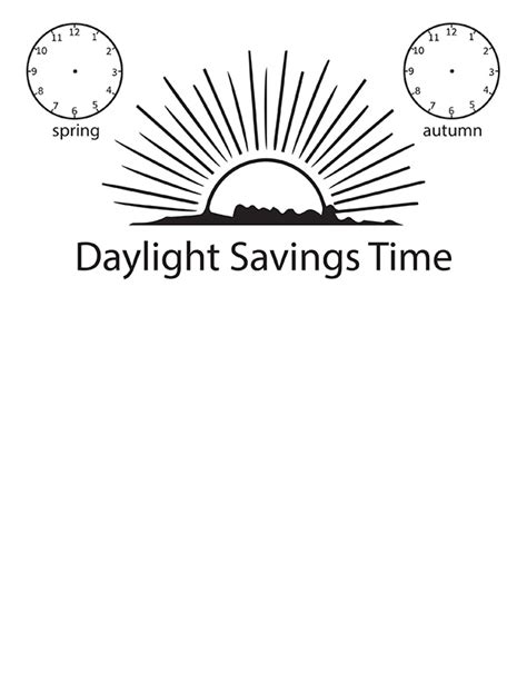 Daylight Savings Time Blank - Teacher Clipart Borders