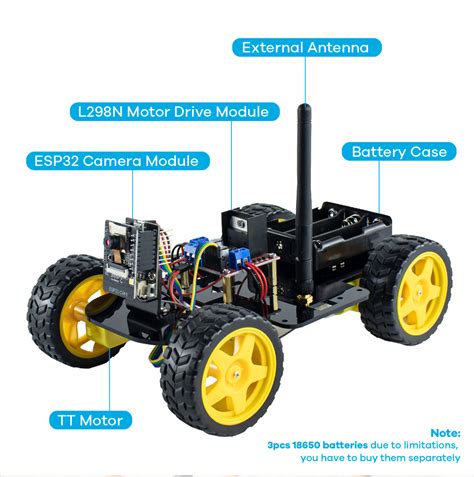 Lafvin Wd Smart Robot Car Kit Esp Cam Wifi Camera For Arduino