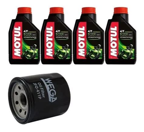 Kit Troca Oleo Motul 10w40 5100 Para Shadow Vt 1100 C 88 95 Frete grátis