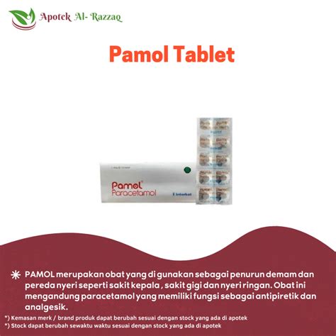 Jual Pamol Strip 10 Tablet Pereda Nyeri Dan Penurun Demam Shopee