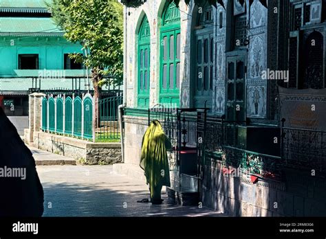 Pilgrim At The All Wooden Khanqah E Moula Shah E Hamadan Mosque