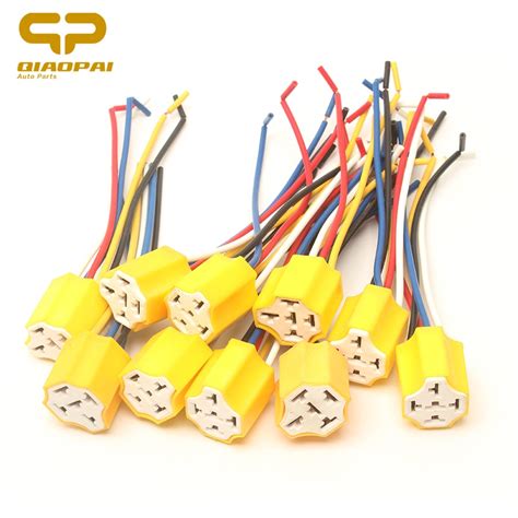 10pc Universal Ceramics 12V Relay Socket 5P Moto Automotive Relay ...