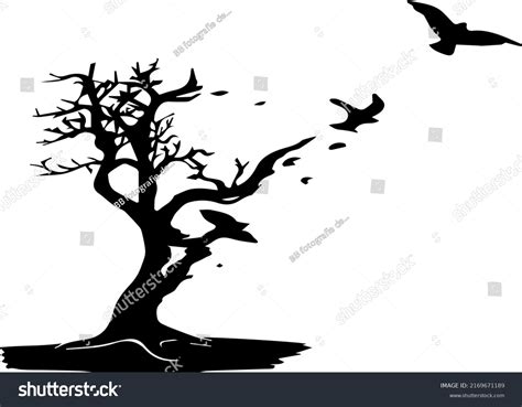 Silhouette Tree Illustration Tattoo Design Vector Stock Vector (Royalty ...