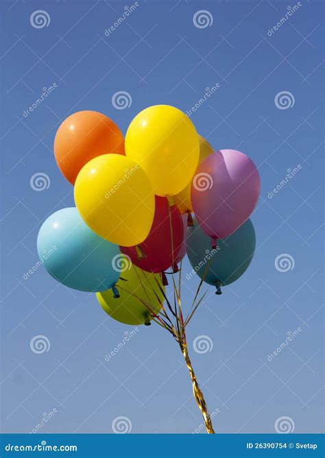 Balloon in sky stock photo. Image of holiday, cloud, blue - 26390754