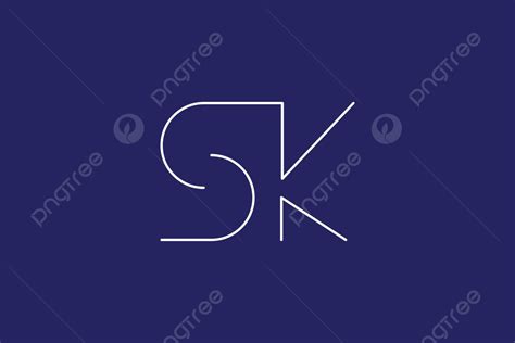 Sk Ks Abstract Vector Logo Monogram Template Elements Solution Brand