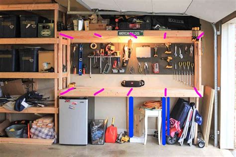 Garage Shelving And 8 Foot Workbench Combo To Stay Organized Porch Light Reading