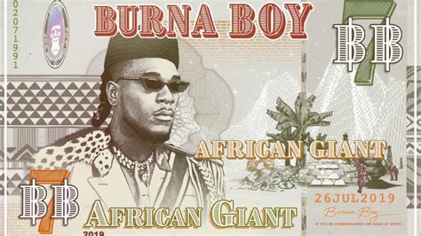 Burna Boy – African Giant album art - Fonts In Use