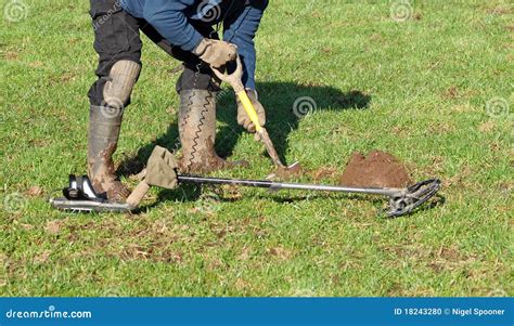 Metal Detecting stock photo. Image of discovery, clod - 18243280