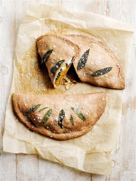 Roasted Pumpkin Sage And Goats Cheese Calzones Donna Hay