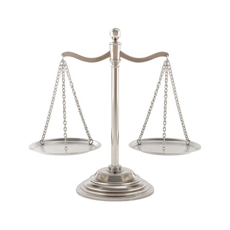 Silver Scales Of Justice Isolated On Transparent Background, Silver