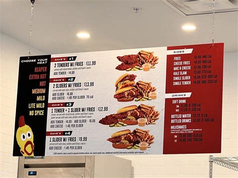 Menu At Dave S Hot Chicken Restaurant Folsom