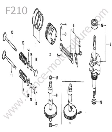 Vue Clat E Et Pi Ces D Tach Es Vilebrequin Piston Pour F Honda