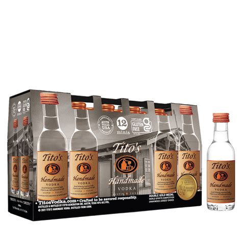 Tito S Handmade Vodka 12 Pack 50 Ml Bottles 40 ABV Walmart