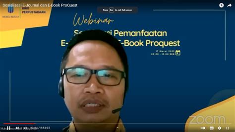 Sosialisasi Pemanfaatan E Journal Dan E Book Proquest Perpustakaan