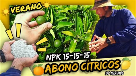 Abonado En Cítricos FertilizaciÓn En Verano Npk Triple 15 En Naranjos Y Limoneros By Mixim89