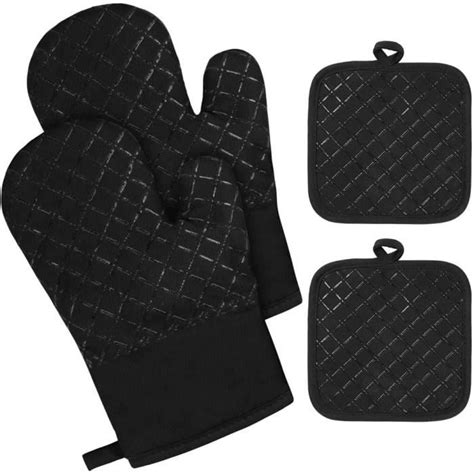 Gants De Four Et Maniques Gants De Four Silicone Et 2 Maniques Cuisine