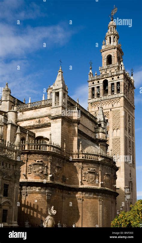 The Giralda Tower Former Mosque Minaret Converted Into Bell Tower In