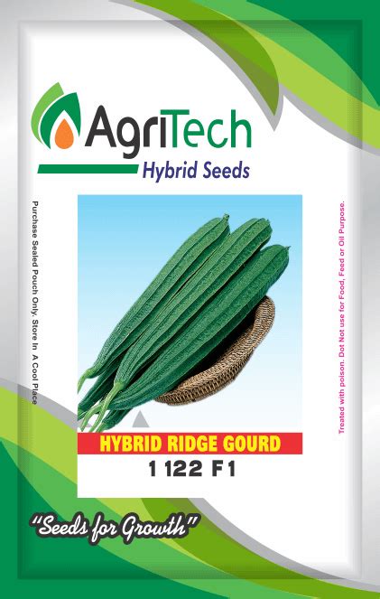 At 1122 F1 Hybrid Ridge Gourd Agritech Green Gold Agri Seedspvtltd