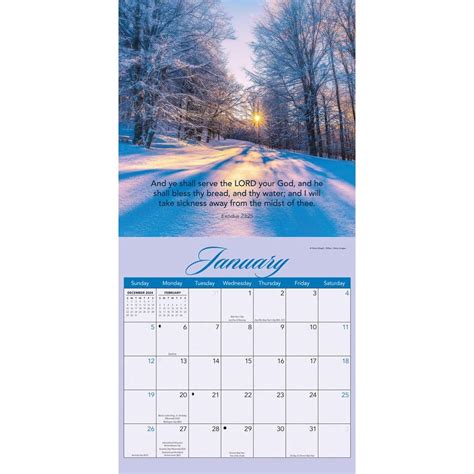 Bible Verses 2025 Wall Calendar