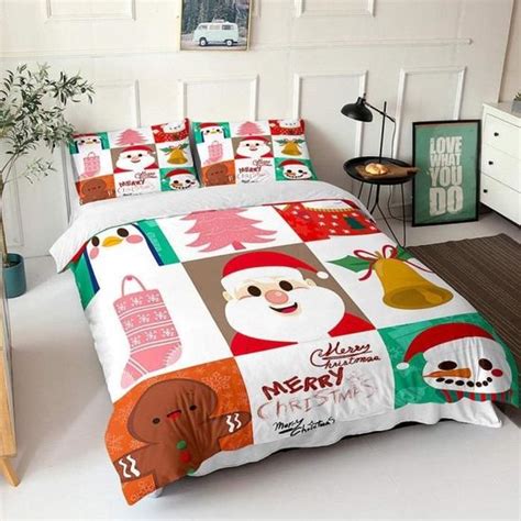 Housse De Couette X Cm Bonhomme En Pain D Pice De No L Santa