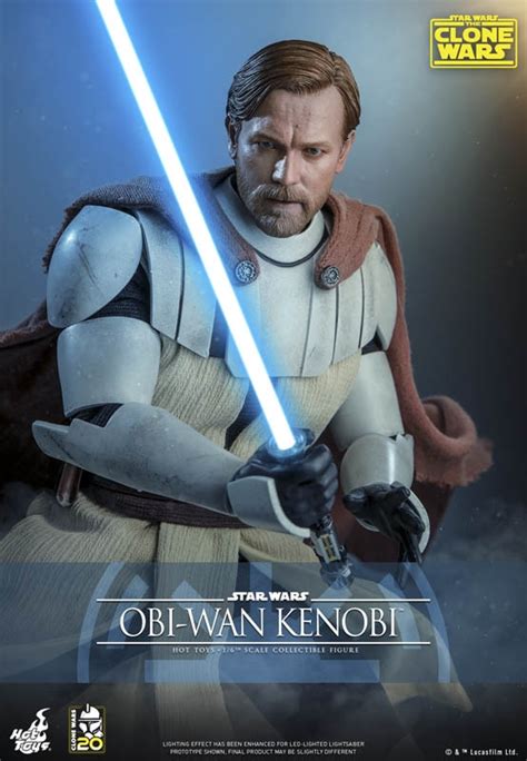 Obi Wan Kenobi Star Wars The Clone Wars Hot Toys 1 6 Scale Figure