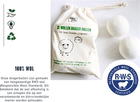 Jean S Goods Drogerballen Droogballen Wasdrogerballen Wasdroger