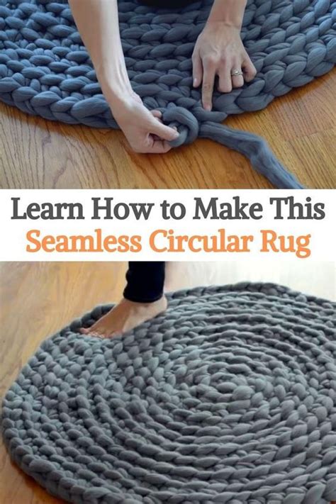 How To Crochet A Giant Circular Rug Hand Knitting Diy Braided Rug