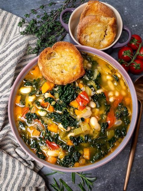 Tuscan White Bean And Kale Soup Ribollita Skinny Spatula