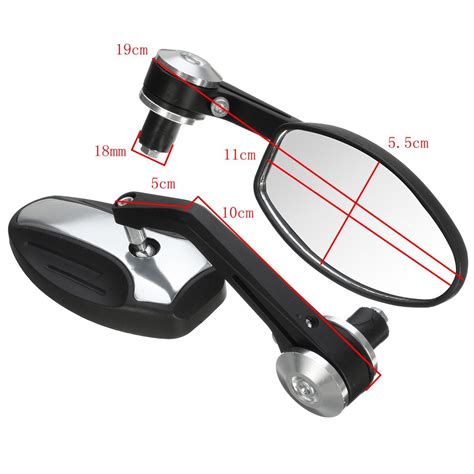 Universal Motorcycle Aluminum Rear View Side Mirrors Bike Mirror