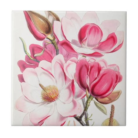 Floral Ceramic Tile | Zazzle