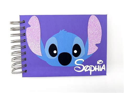 Personalized Stitch Autograph Book Glitter Stitch Disney World