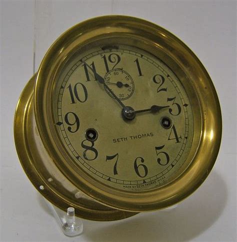 Seth Thomas Brass Ship S Clock With Time Only Doub Sold At Auction On 23rd February Bidsquare