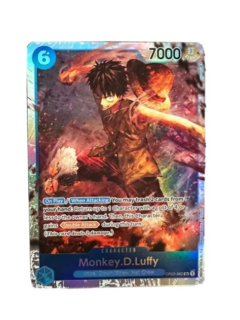 ONE PIECE TCG Paramount War Monkey D Luffy OP02 062 SR English Pack