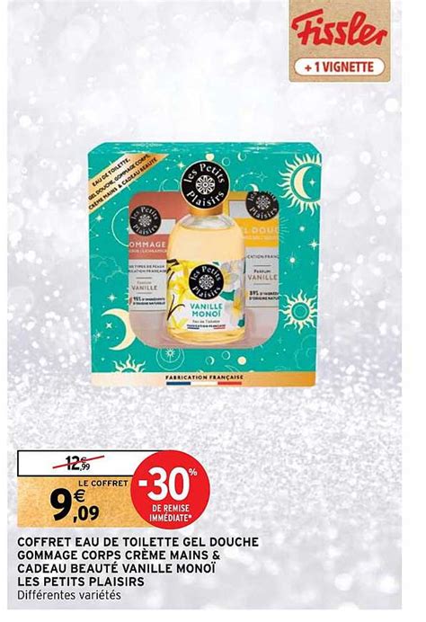 Promo Coffret Eau De Toilette Gel Douche Gommage Corps Crème Mains