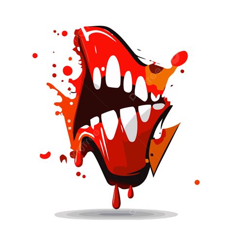 Bite Mark Vector Sticker Clipart An Illustration Of An Aggressive