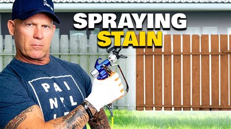 How To Stain Or Paint A Wood Fence Staining A Fence With A Airless